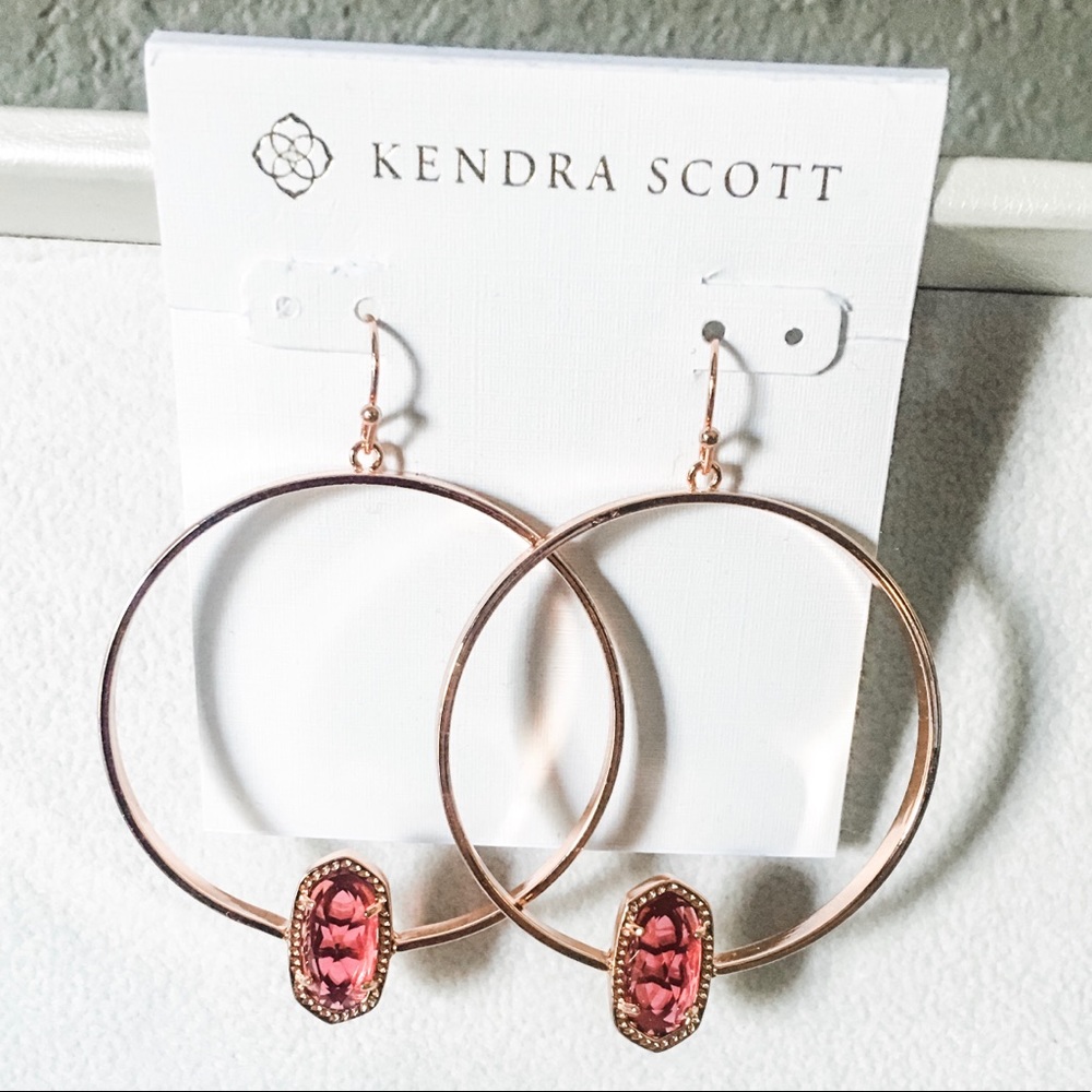 Kendra Scott Earrings Elora Rose Gold EUC